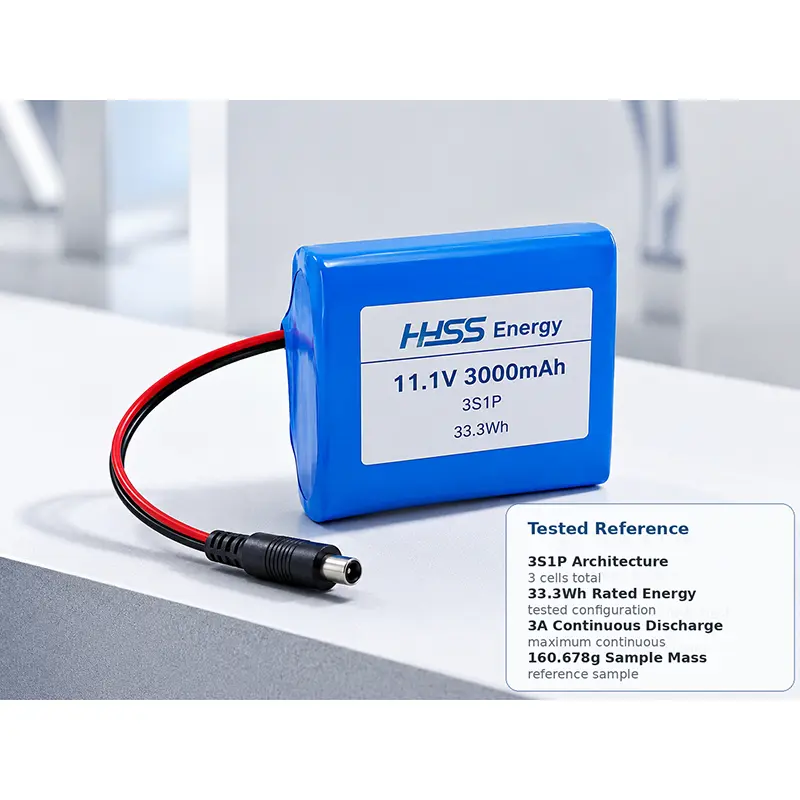 Batería de 11,1 V y 3000 mAh.